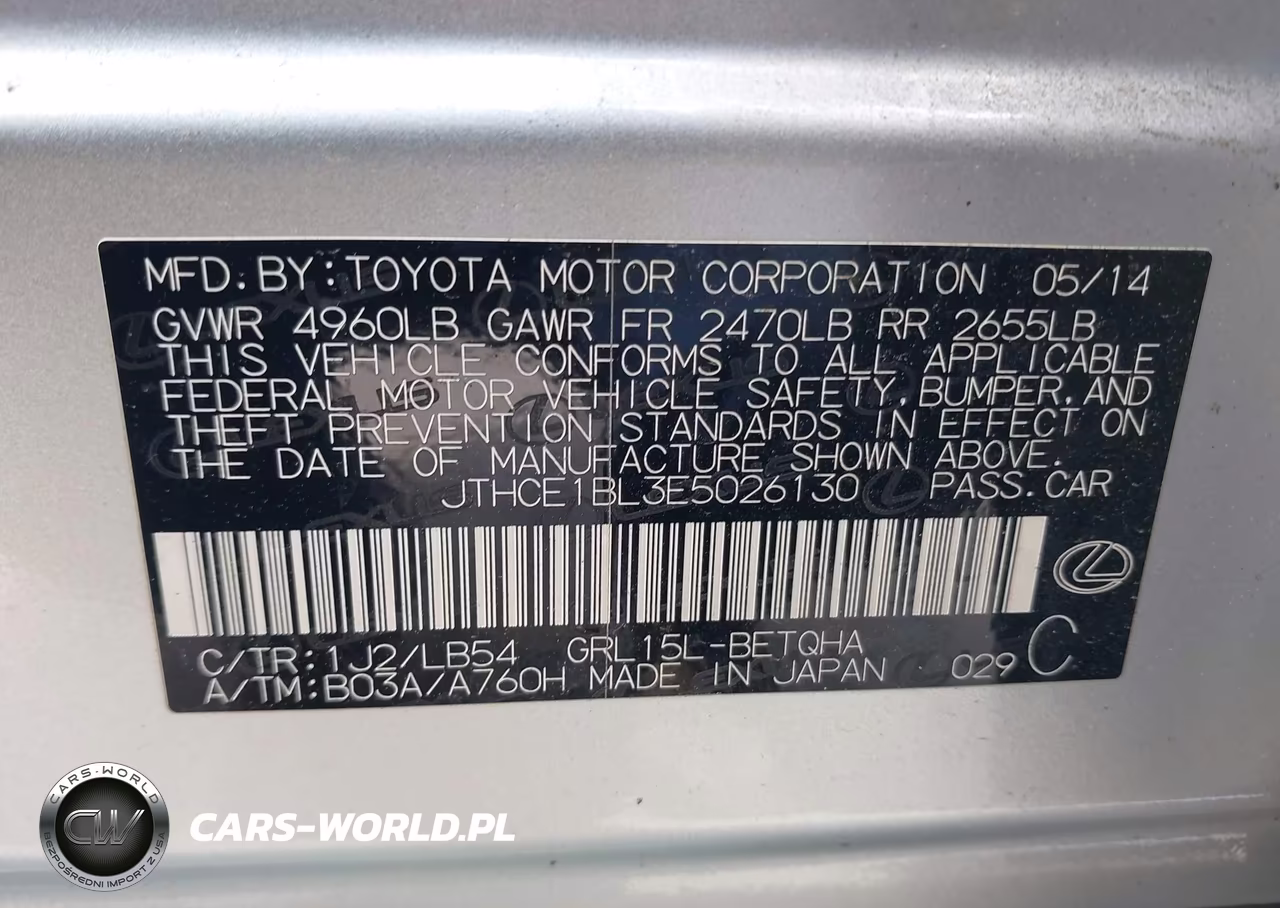 2014 Lexus Gs 350 VIN:JTHCE1BL3E5026130 - 9