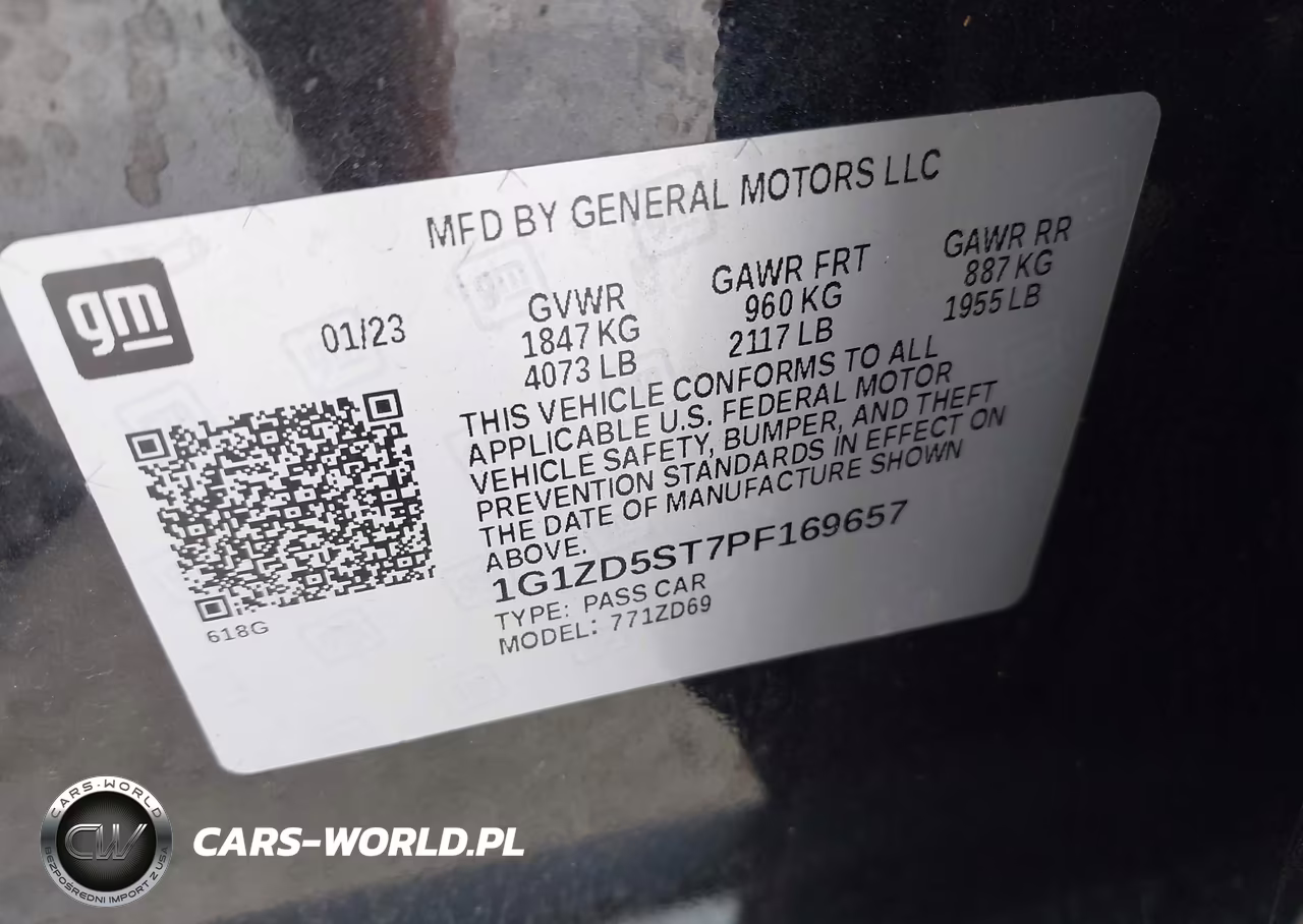 2023 Chevrolet Malibu Fwd 1Lt VIN:1G1ZD5ST7PF169657 - 9