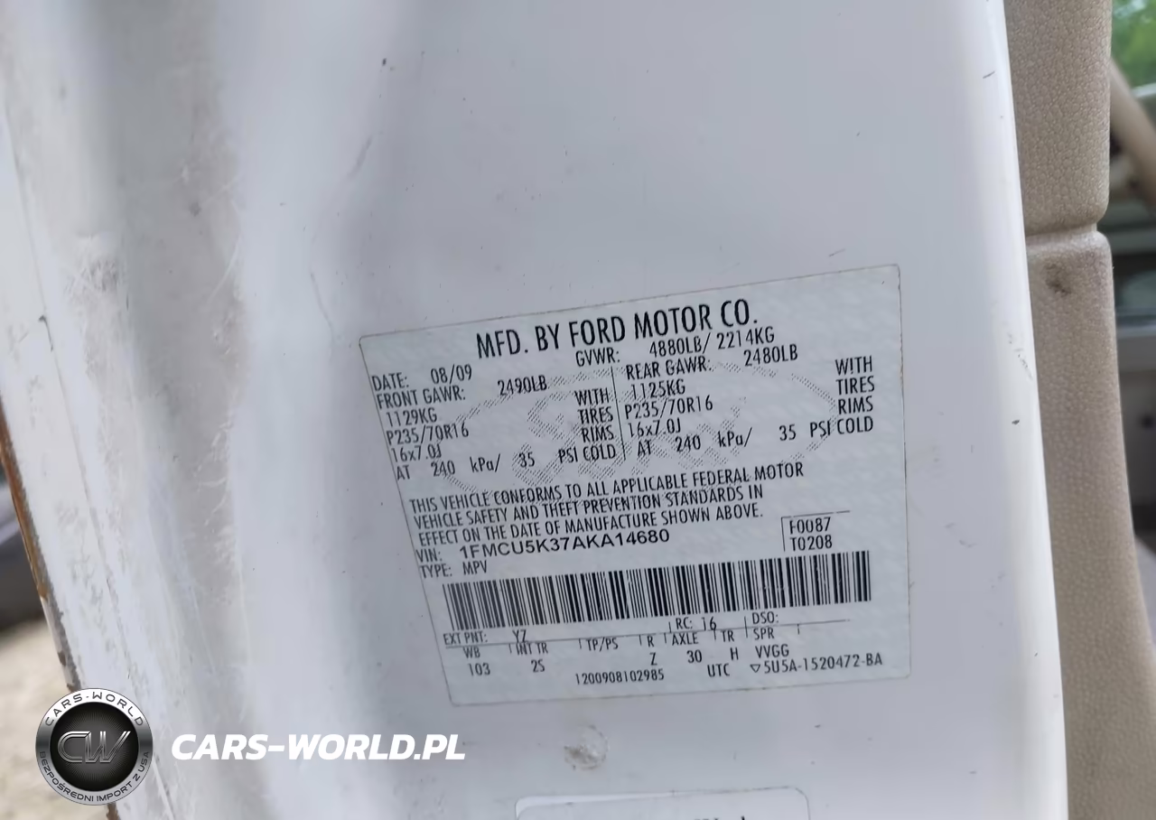 2010 Ford Escape Hybrid Limited VIN:1FMCU5K37AKA14680 - 9