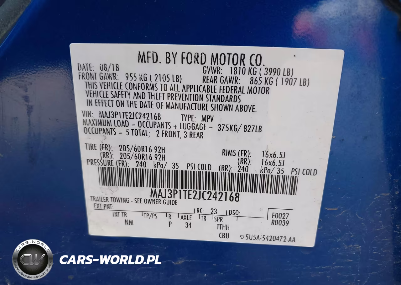 2018 Ford Ecosport Se VIN:MAJ3P1TE2JC242168 - 9