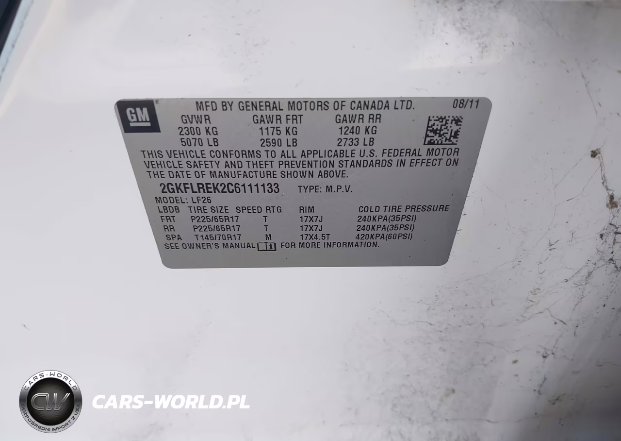 2012 GMC Terrain Sle-1 VIN:2GKFLREK2C6111133 - 9
