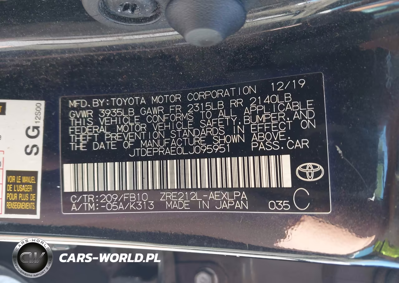 2020 Toyota Corolla Le VIN:JTDEPRAE0LJ095951 - 9