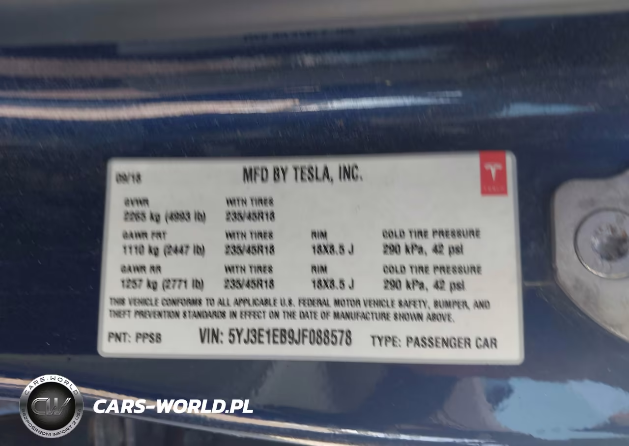 2018 Tesla Model 3 Long Range-Performance VIN:5YJ3E1EB9JF088578 - 9
