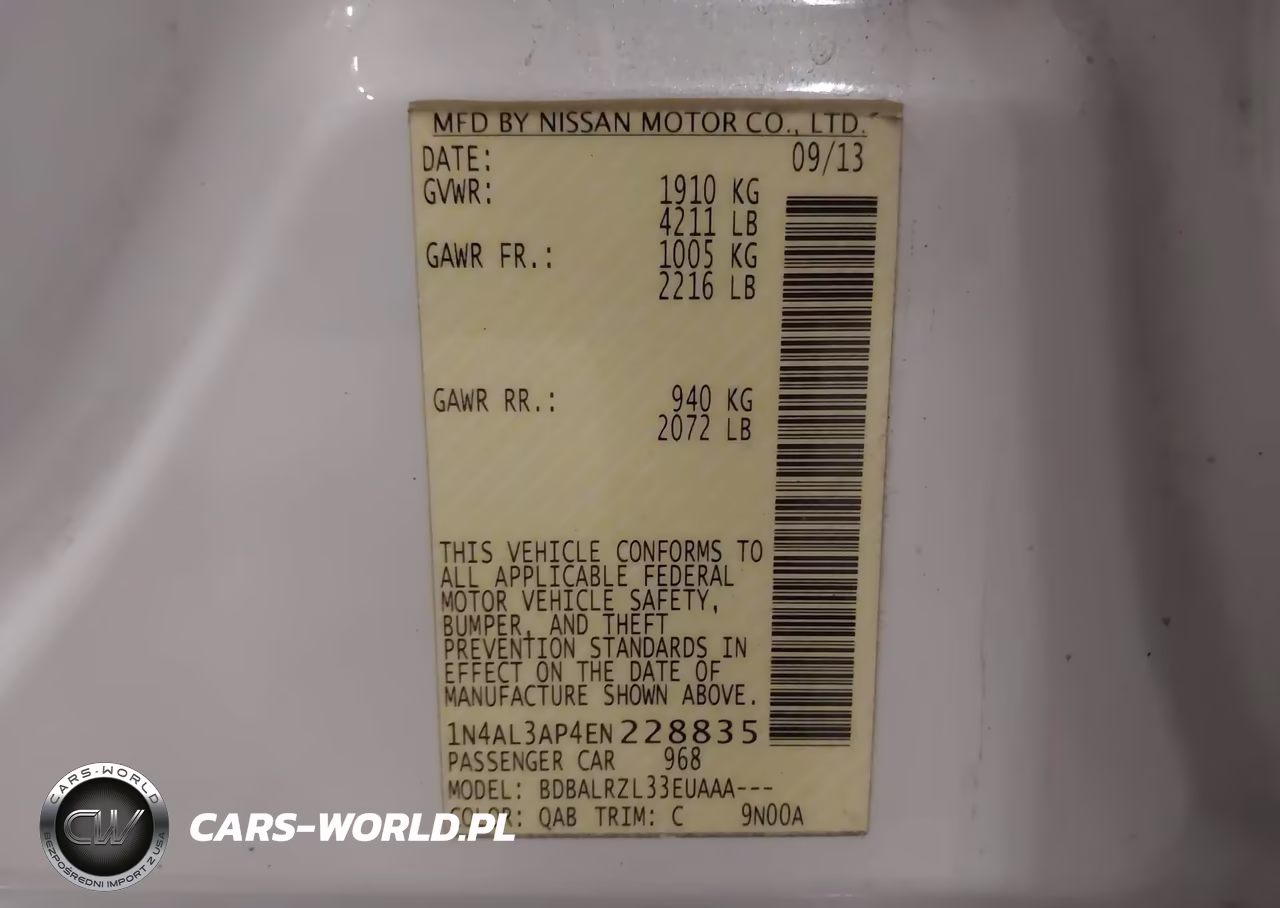 2014 Nissan Altima 2.5 S VIN:1N4AL3AP4EN228835 - 9