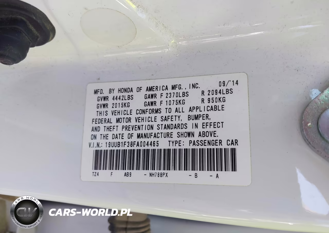 2015 Acura Tlx VIN:19UUB1F38FA004465 - 9
