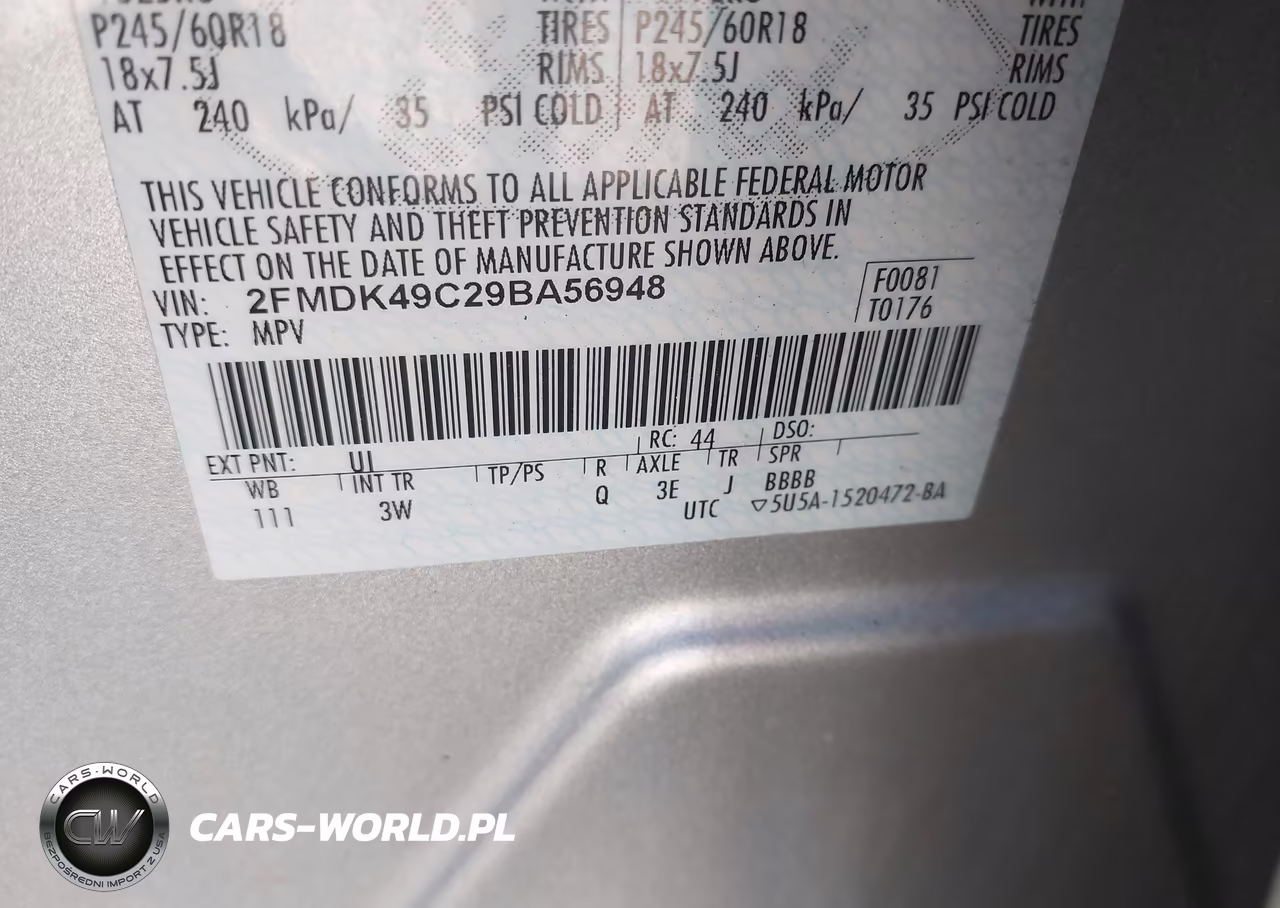 2009 Ford Edge Limited VIN:2FMDK49C29BA56948 - 9