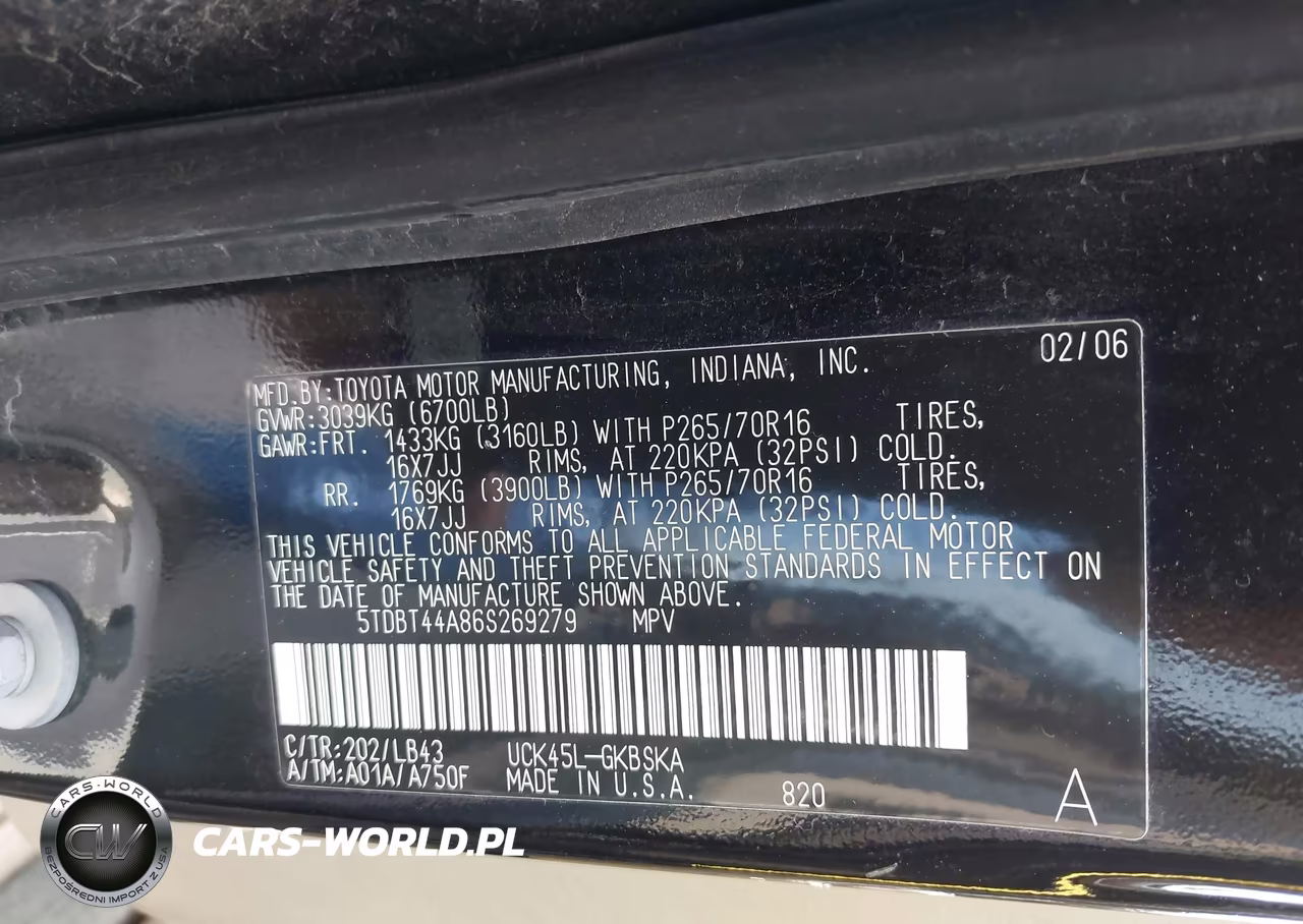2006 Toyota Sequoia Sr5 V8 VIN:5TDBT44A86S269279 - 9