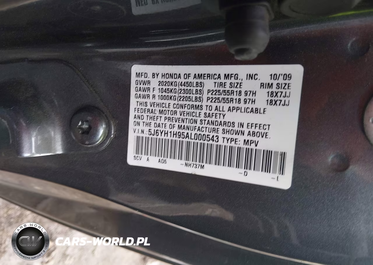 2010 Honda Element Sc VIN:5J6YH1H95AL000543 - 9