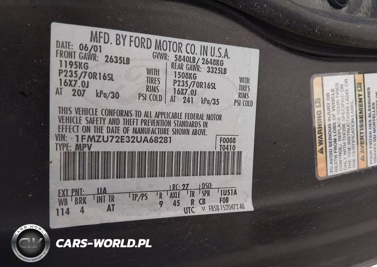 2002 Ford Explorer Xls VIN:1FMZU72E32UA68281 - 9