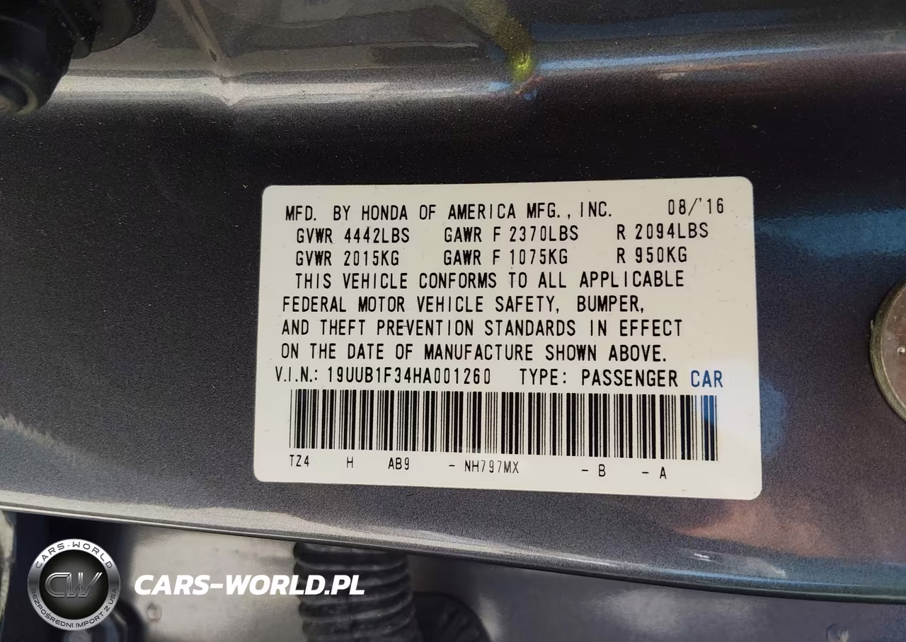 2017 Acura Tlx VIN:19UUB1F34HA001260 - 9
