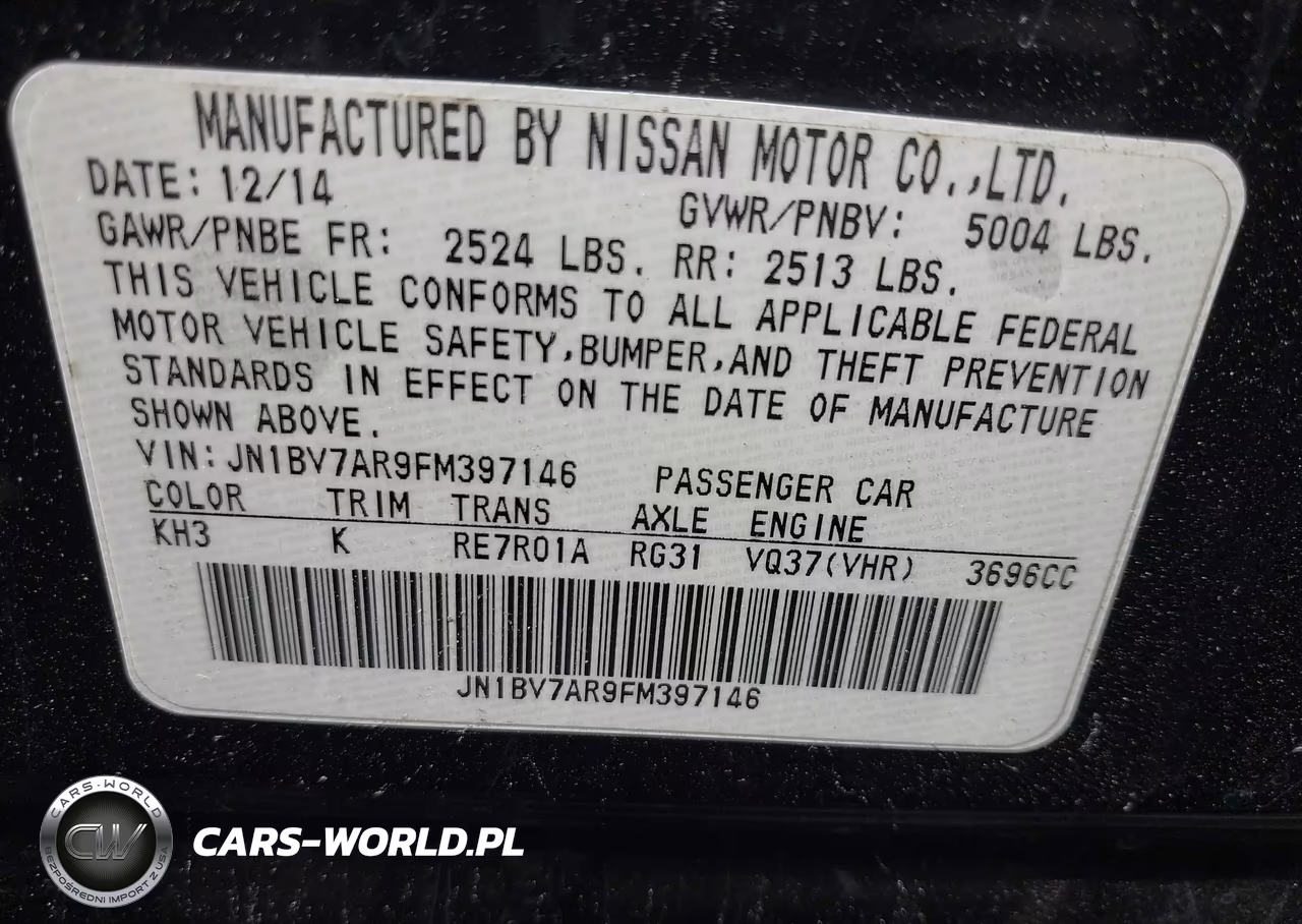 2015 Infiniti Q50 VIN:JN1BV7AR9FM397146 - 9