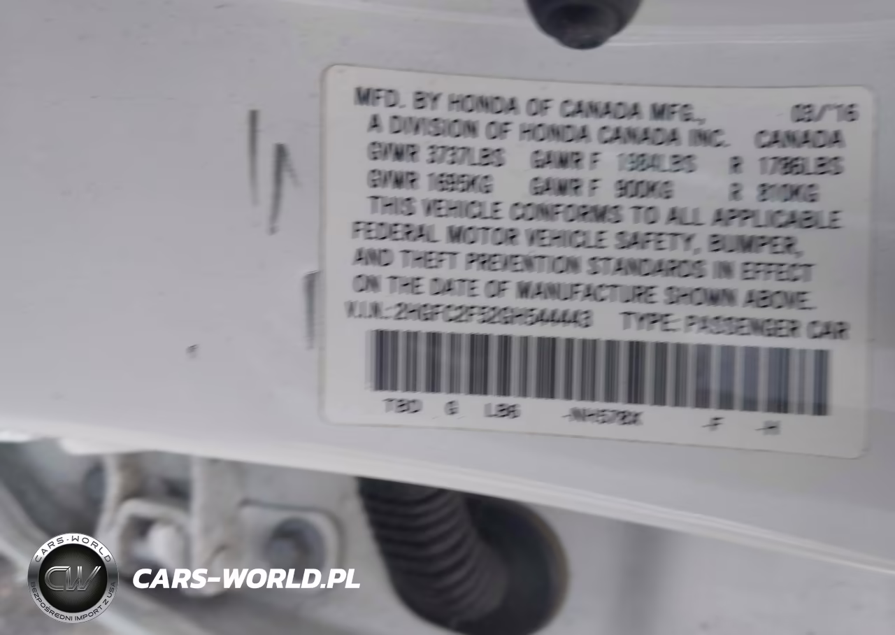2016 Honda Civic Lx VIN:2HGFC2F52GH544443 - 9