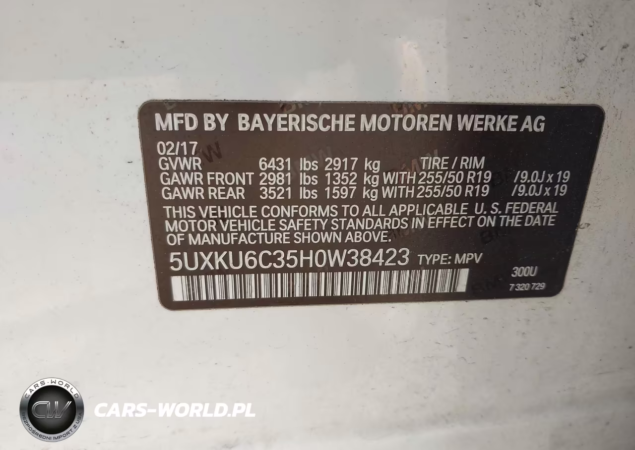 2017 BMW X6 xDrive50I VIN:5UXKU6C35H0W38423 - 9