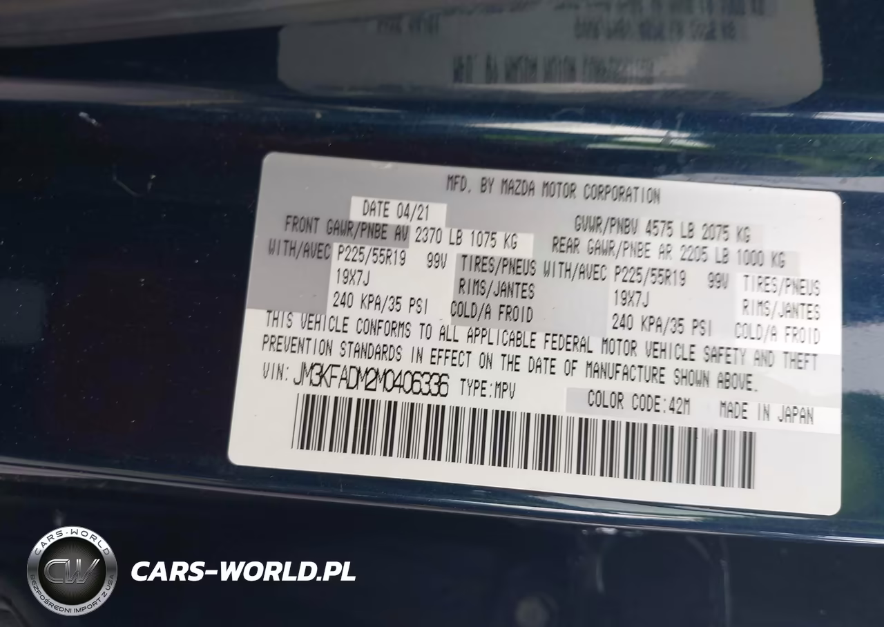 2021 Mazda Cx-5 Grand Touring VIN:JM3KFADM2M0406336 - 9