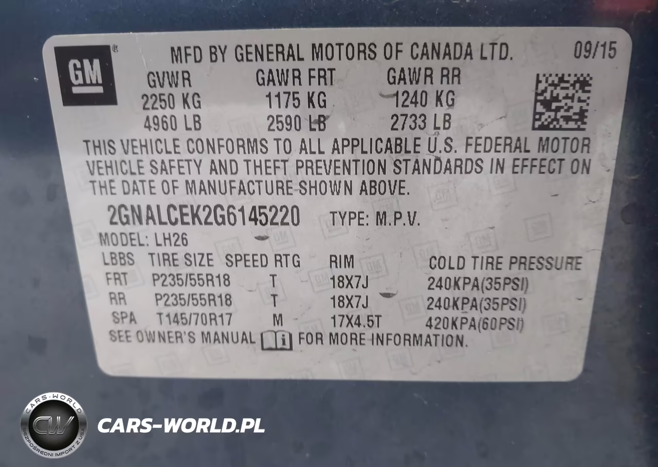 2016 Chevrolet Equinox Lt VIN:2GNALCEK2G6145220 - 9