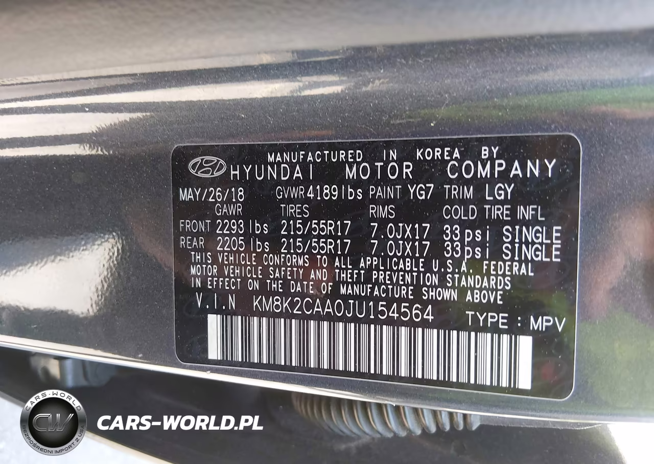 2018 Hyundai Kona Sel VIN:KM8K2CAA0JU154564 - 9