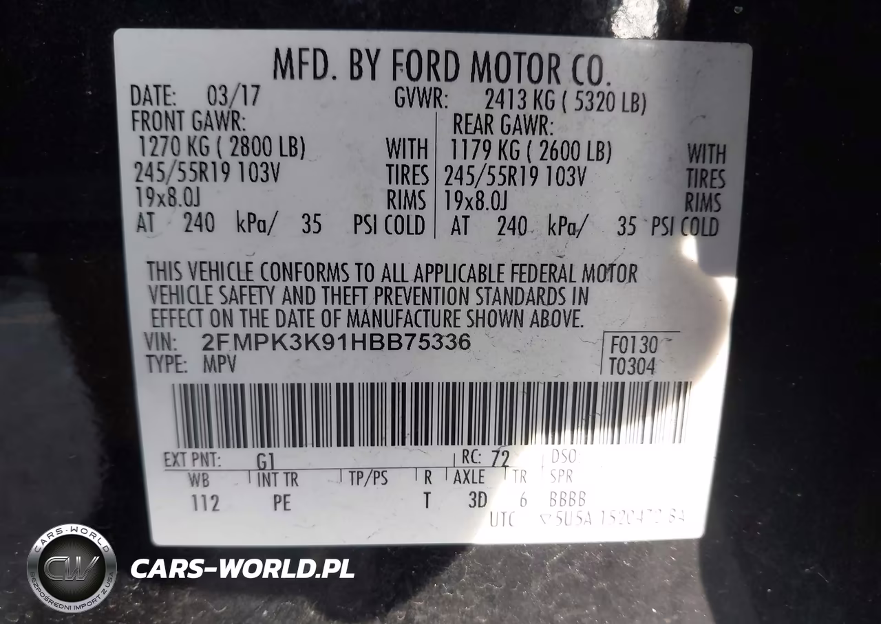2017 Ford Edge Titanium VIN:2FMPK3K91HBB75336 - 9