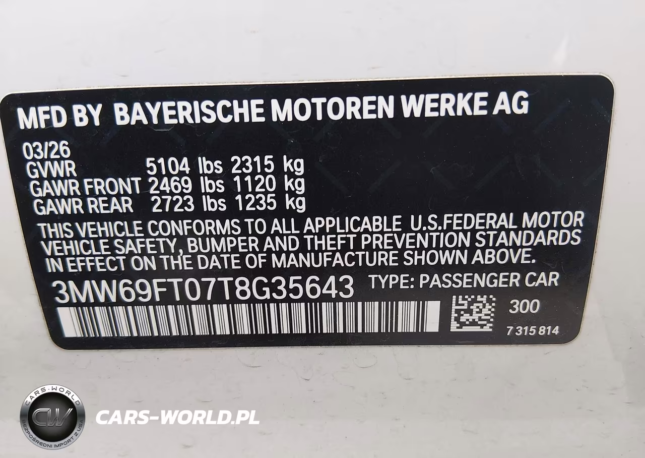 2026 BMW M340I xDrive Na VIN:3MW69FT07T8G35643 - 9