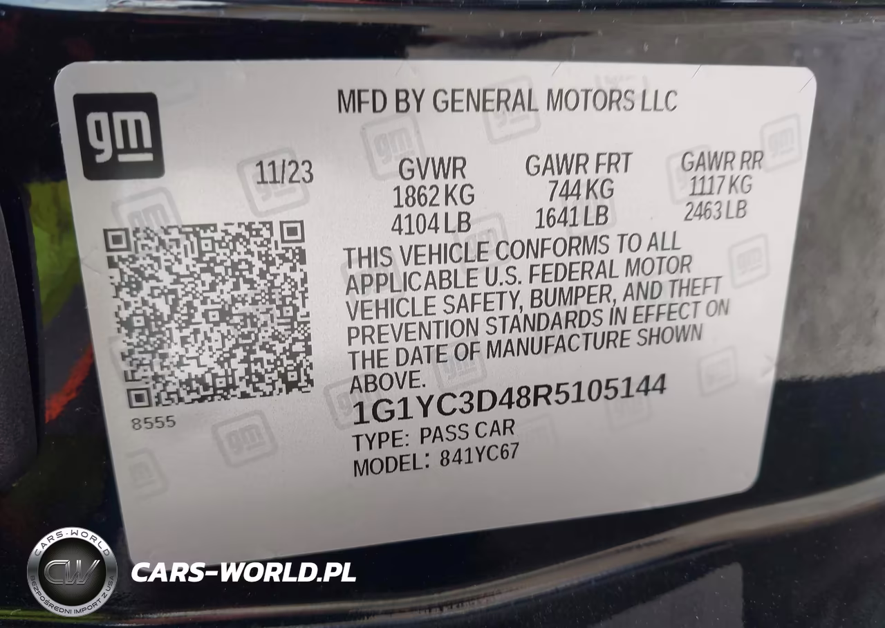 2024 Chevrolet Corvette Stingray Rwd 3Lt VIN:1G1YC3D48R5105144 - 9