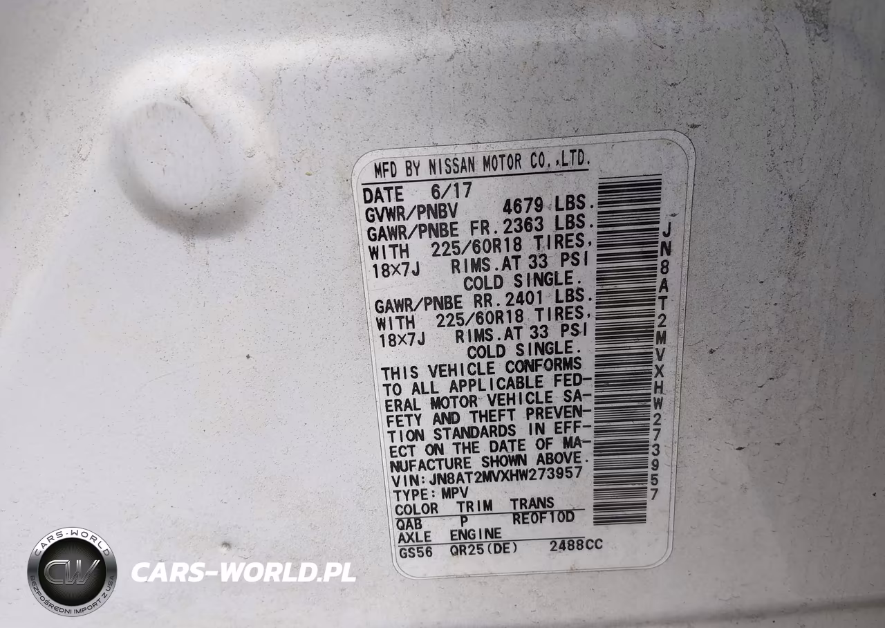 2017 Nissan Rogue Sl VIN:JN8AT2MVXHW273957 - 9