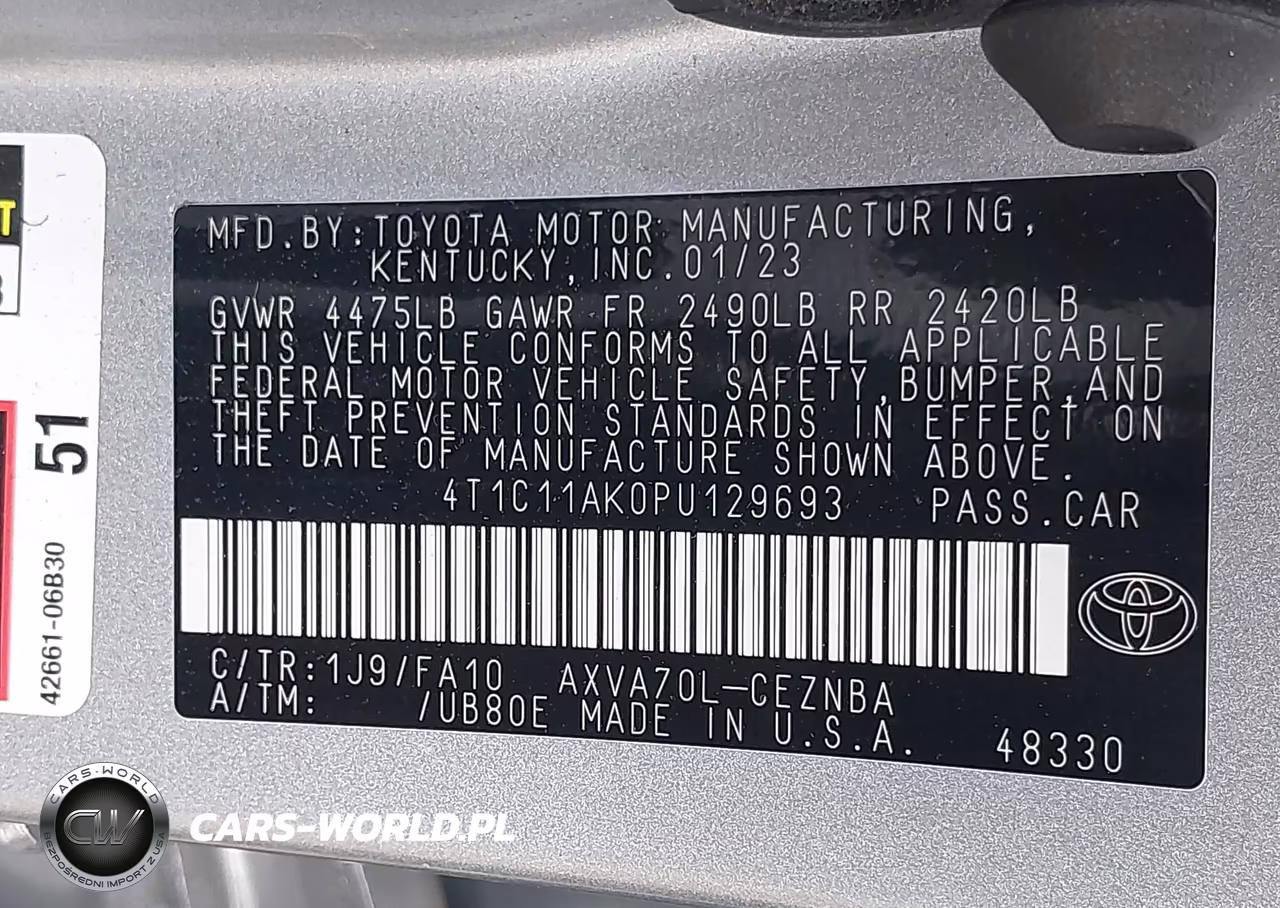 2023 Toyota Camry Le VIN:4T1C11AK0PU129693 - 9