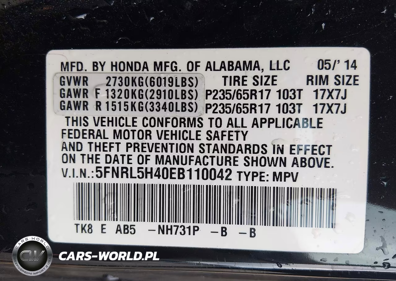 2014 Honda Odyssey Ex VIN:5FNRL5H40EB110042 - 9