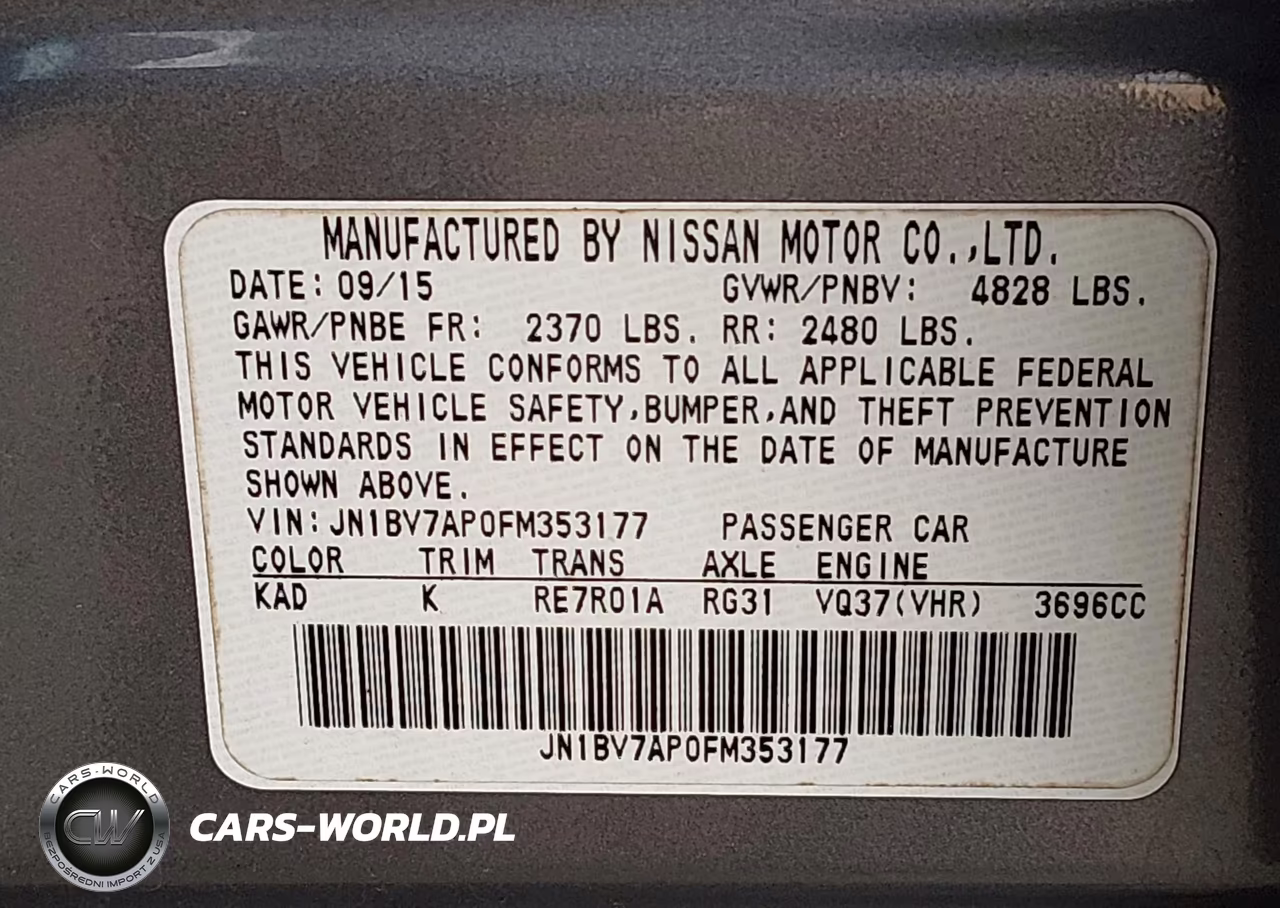 2015 Infiniti Q50 Premium VIN:JN1BV7AP0FM353177 - 9