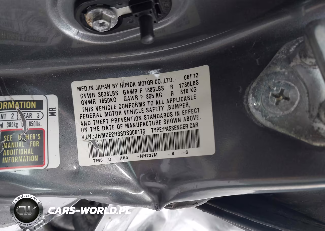 2013 Honda Insight VIN:JHMZE2H33DS006175 - 9