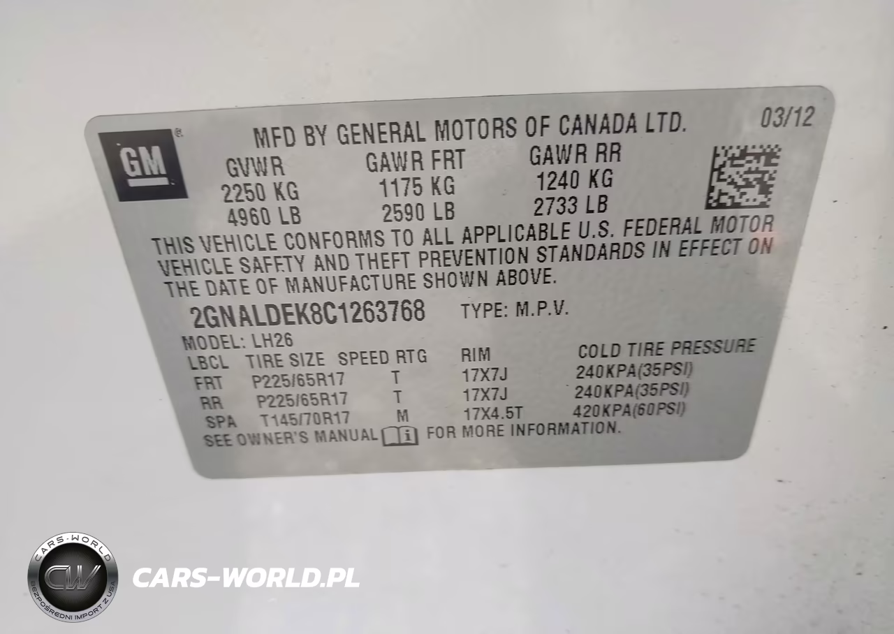 2012 Chevrolet Equinox 1Lt VIN:2GNALDEK8C1263768 - 9