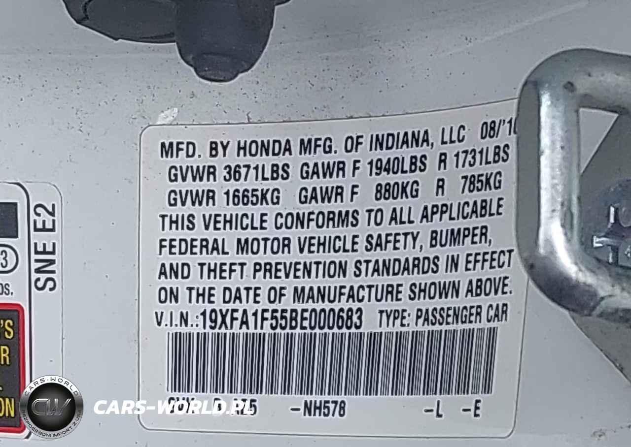 2011 Honda Civic Lx VIN:19XFA1F55BE000683 - 9