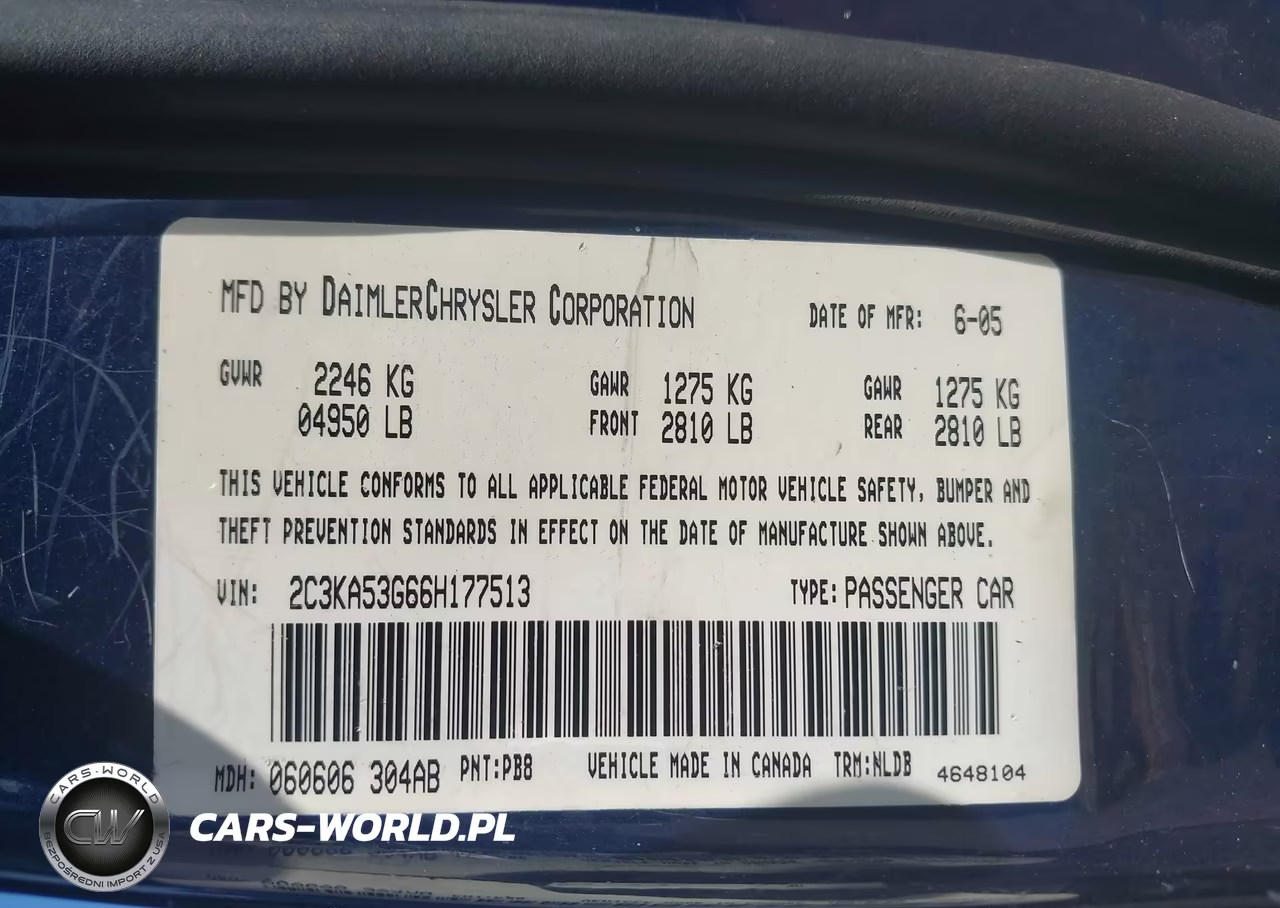 2006 Chrysler 300 Touring VIN:2C3KA53G66H177513 - 9