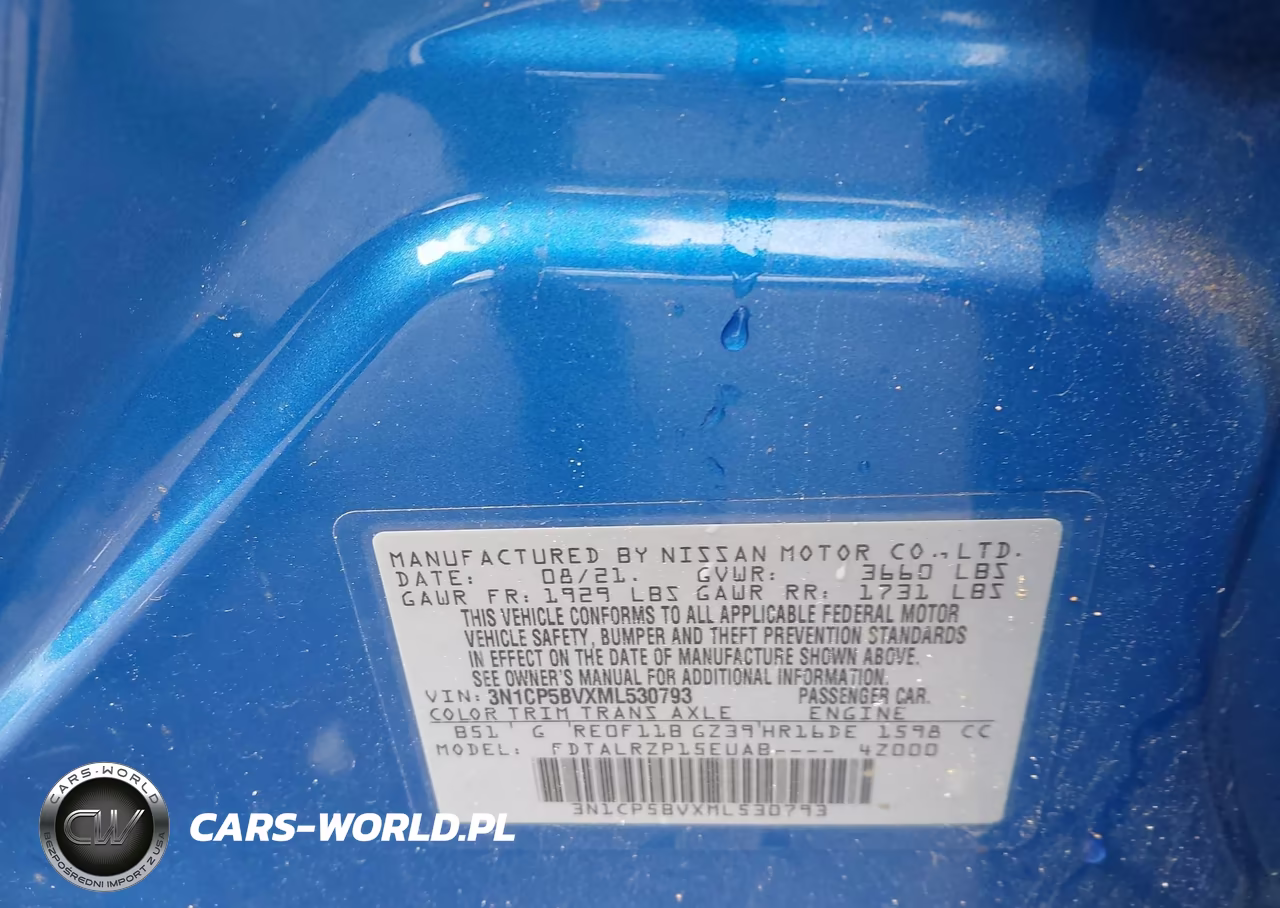 2021 Nissan Kicks S Xtronic Cvt VIN:3N1CP5BVXML530793 - 9