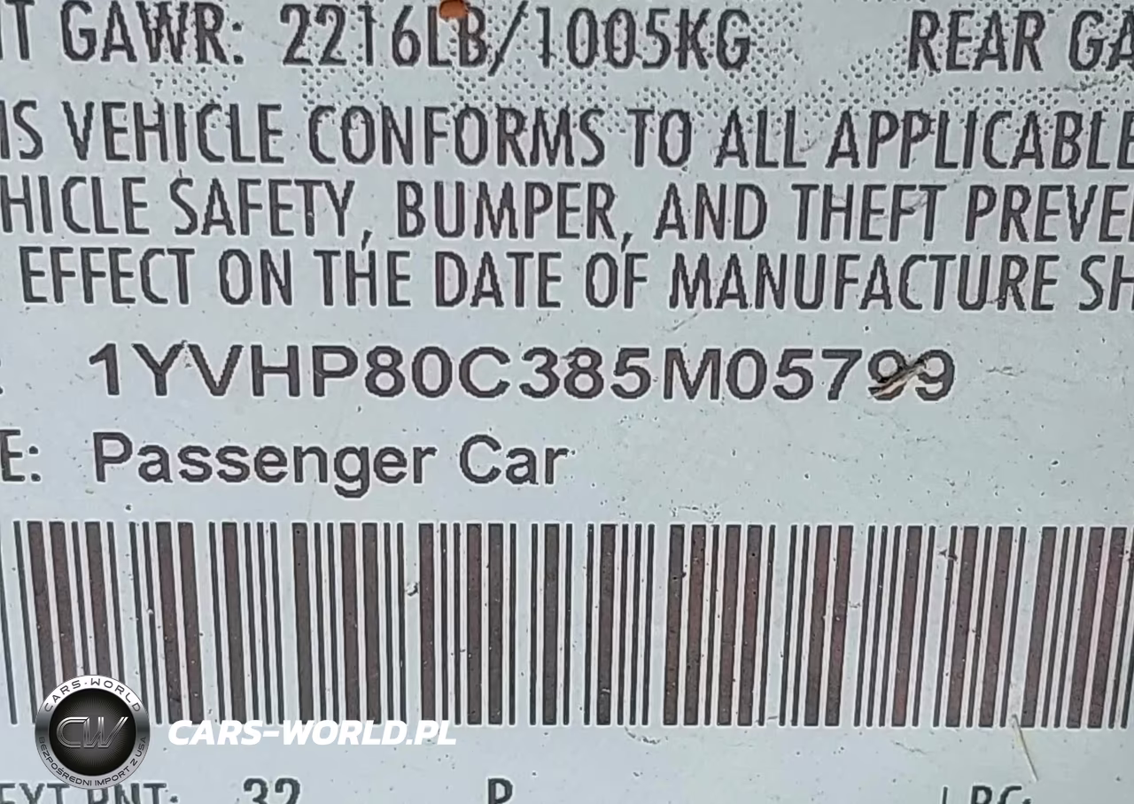 2008 Mazda Mazda6 I Sport Ve VIN:1YVHP80C385M05799 - 9