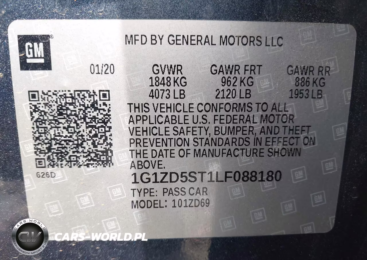 2020 Chevrolet Malibu Fwd Lt VIN:1G1ZD5ST1LF088180 - 9