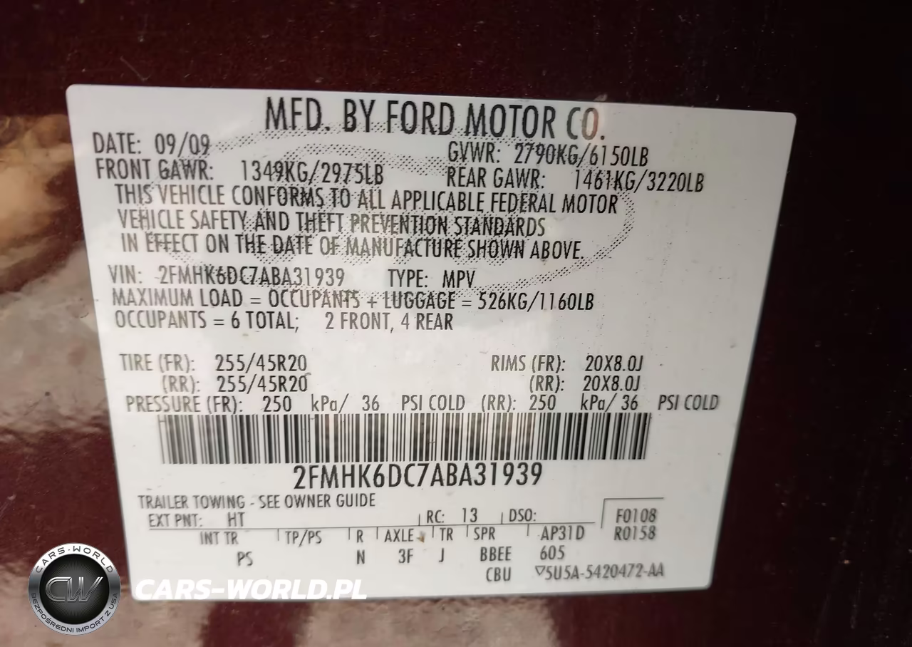 2010 Ford Flex Limited VIN:2FMHK6DC7ABA31939 - 9