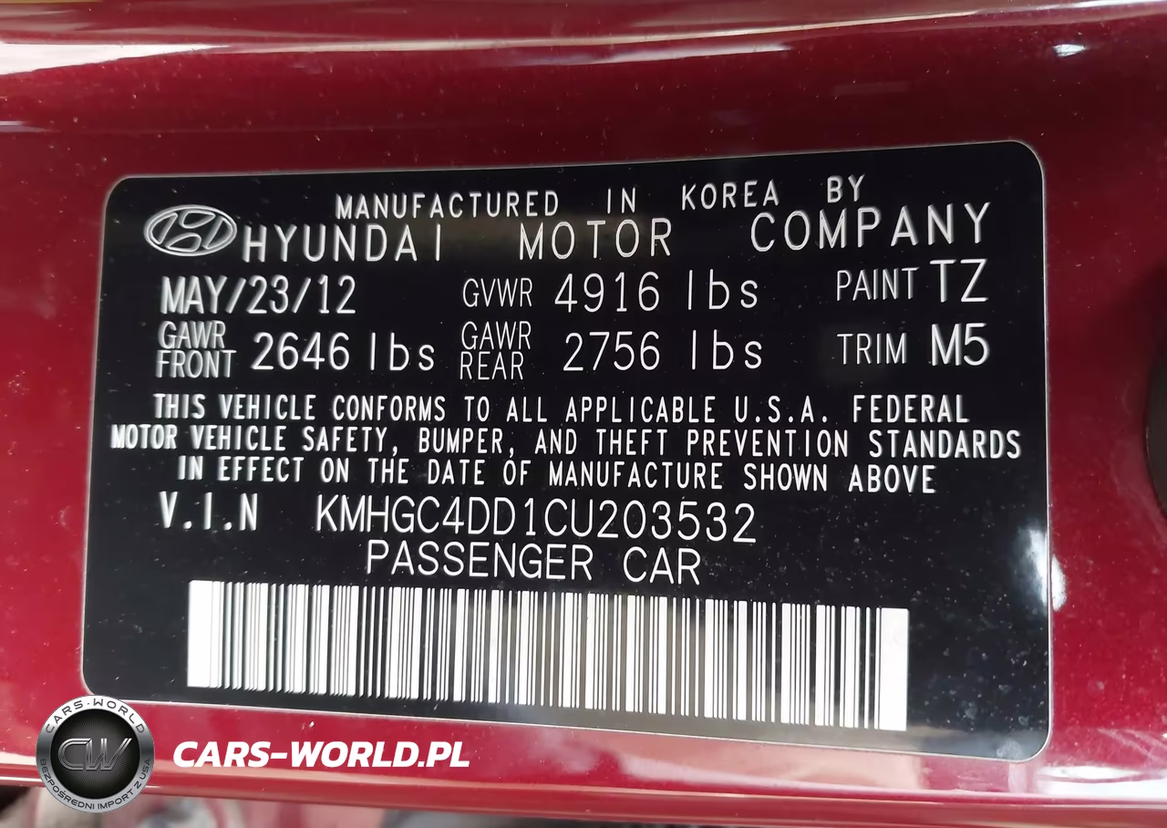 2012 Hyundai Genesis 3.8 VIN:KMHGC4DD1CU203532 - 9