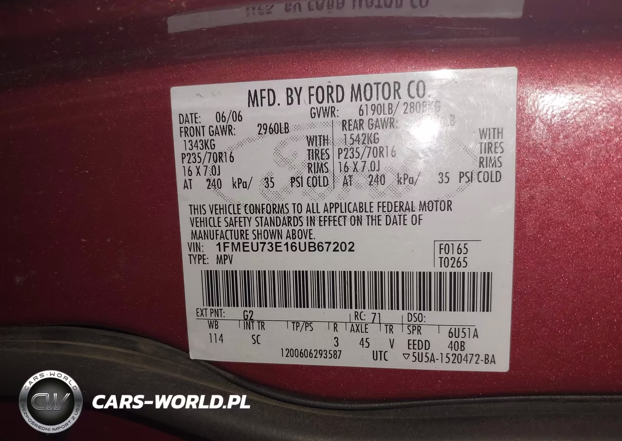 2006 Ford Explorer Xlt VIN:1FMEU73E16UB67202 - 9