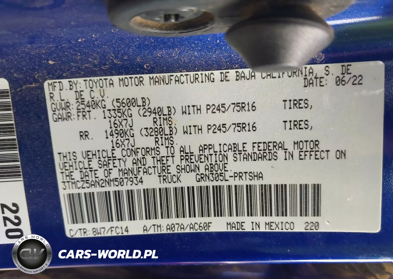 2022 Toyota Tacoma Sr5 V6 VIN:3TMCZ5AN2NM507934 - 9