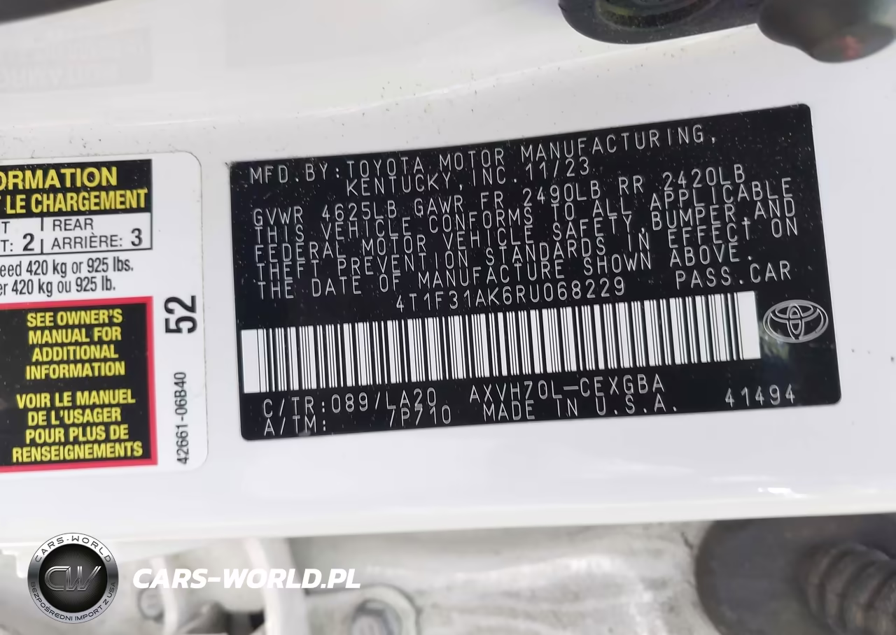 2024 Toyota Camry Hybrid Xle VIN:4T1F31AK6RU068229 - 9