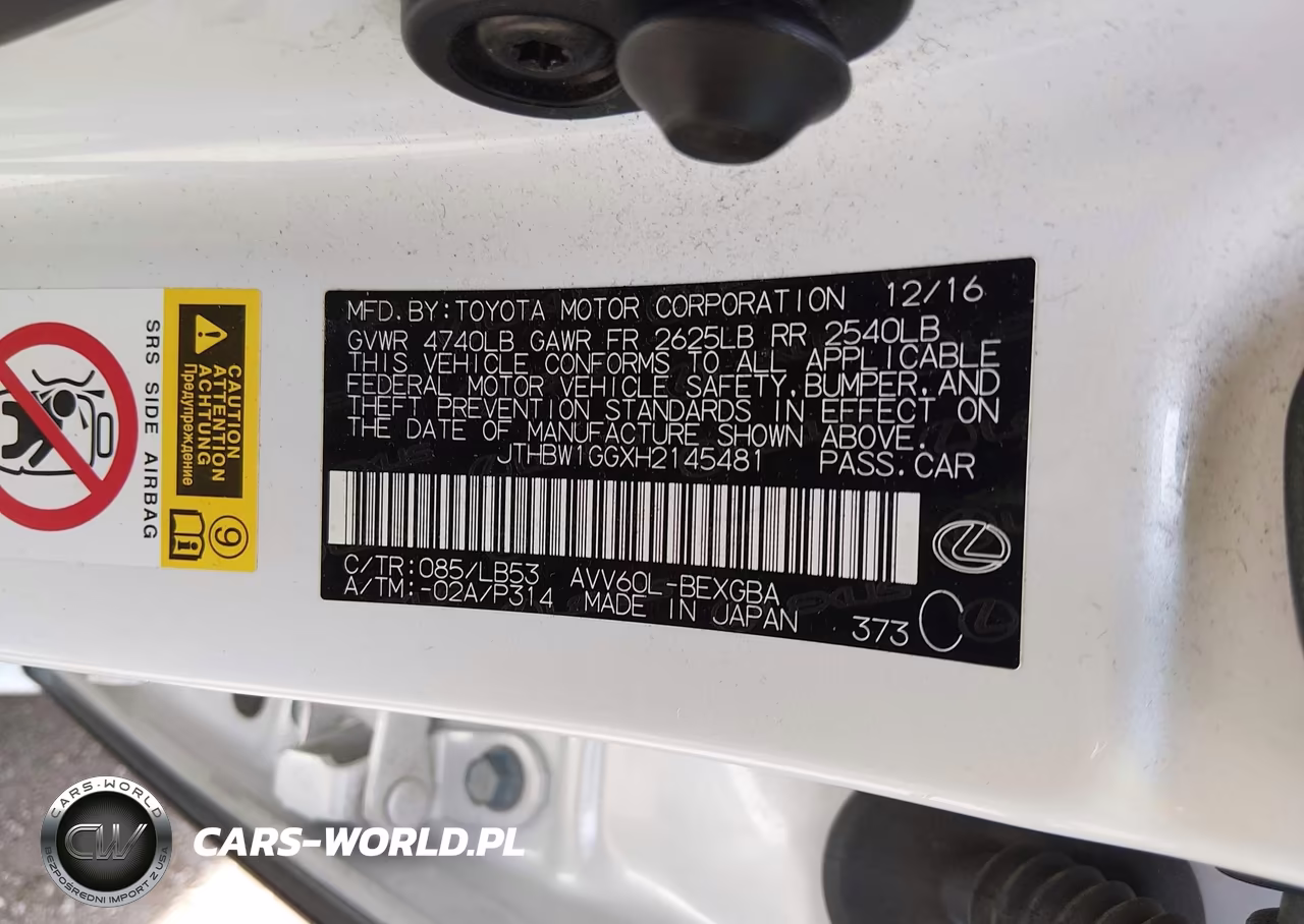 2017 Lexus Es 300H VIN:JTHBW1GGXH2145481 - 9