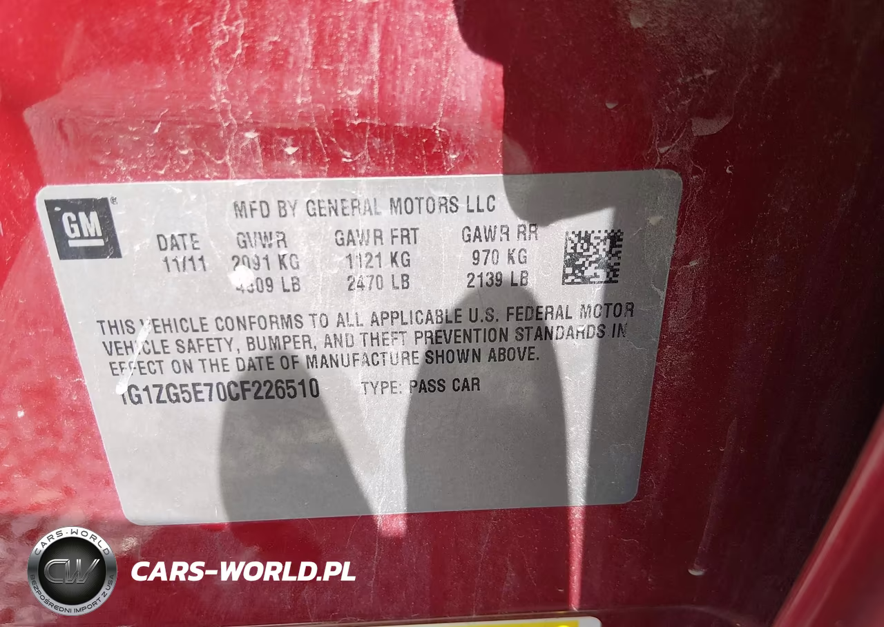 2012 Chevrolet Malibu 2Lz VIN:1G1ZG5E70CF226510 - 9