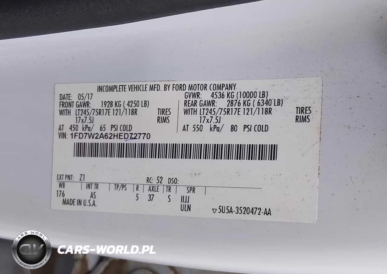 2017 Ford F-250 Xl VIN:1FD7W2A62HED72770 - 9
