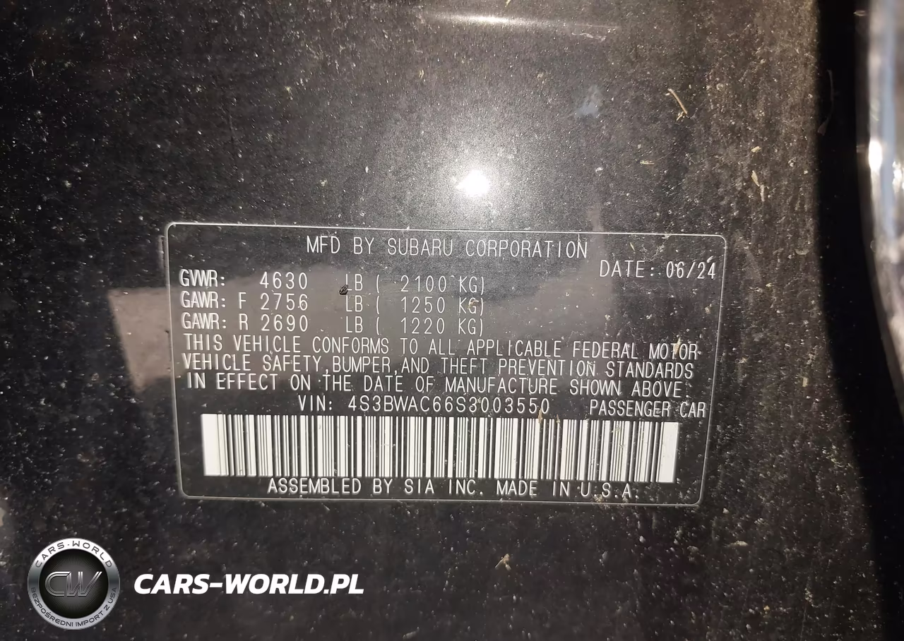 2025 Subaru Legacy Premium VIN:4S3BWAC66S3003550 - 9