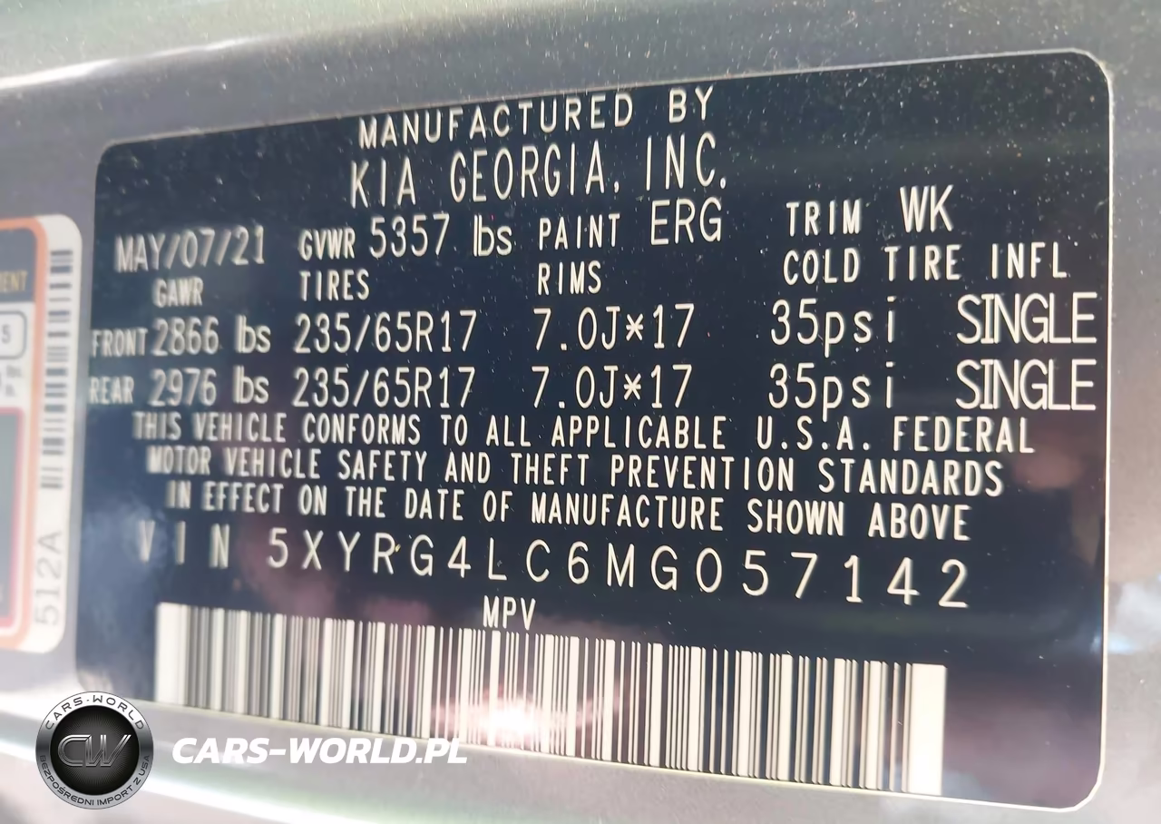 2021 Kia Sorento Lx VIN:5XYRG4LC6MG057142 - 9