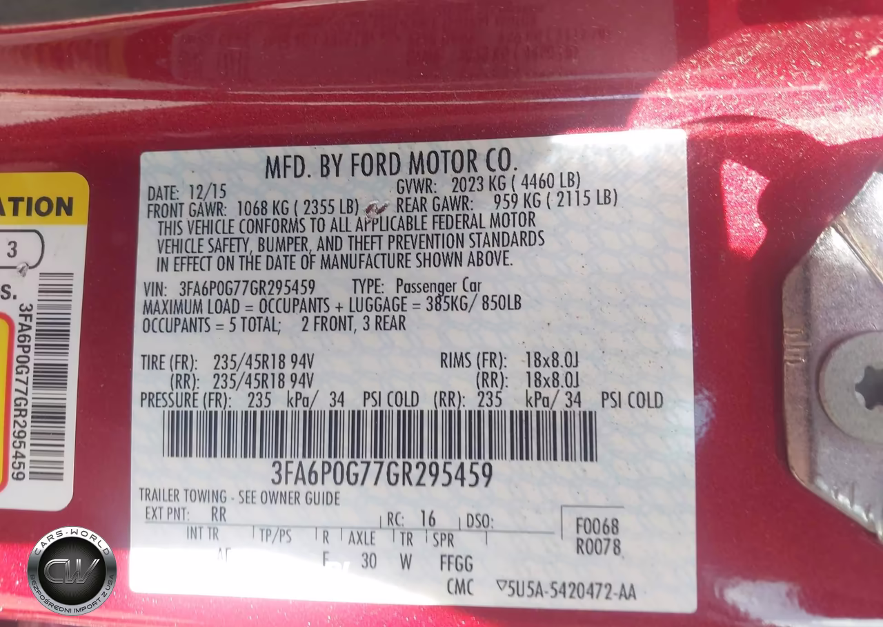 2016 Ford Fusion S VIN:3FA6P0G77GR295459 - 9