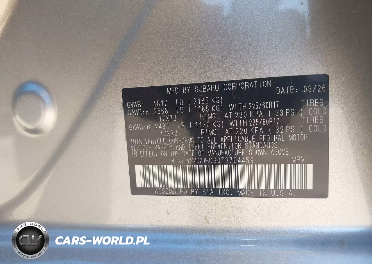 2026 Subaru Crosstrek Premium VIN:4S4GUHD60T3764459 - 9