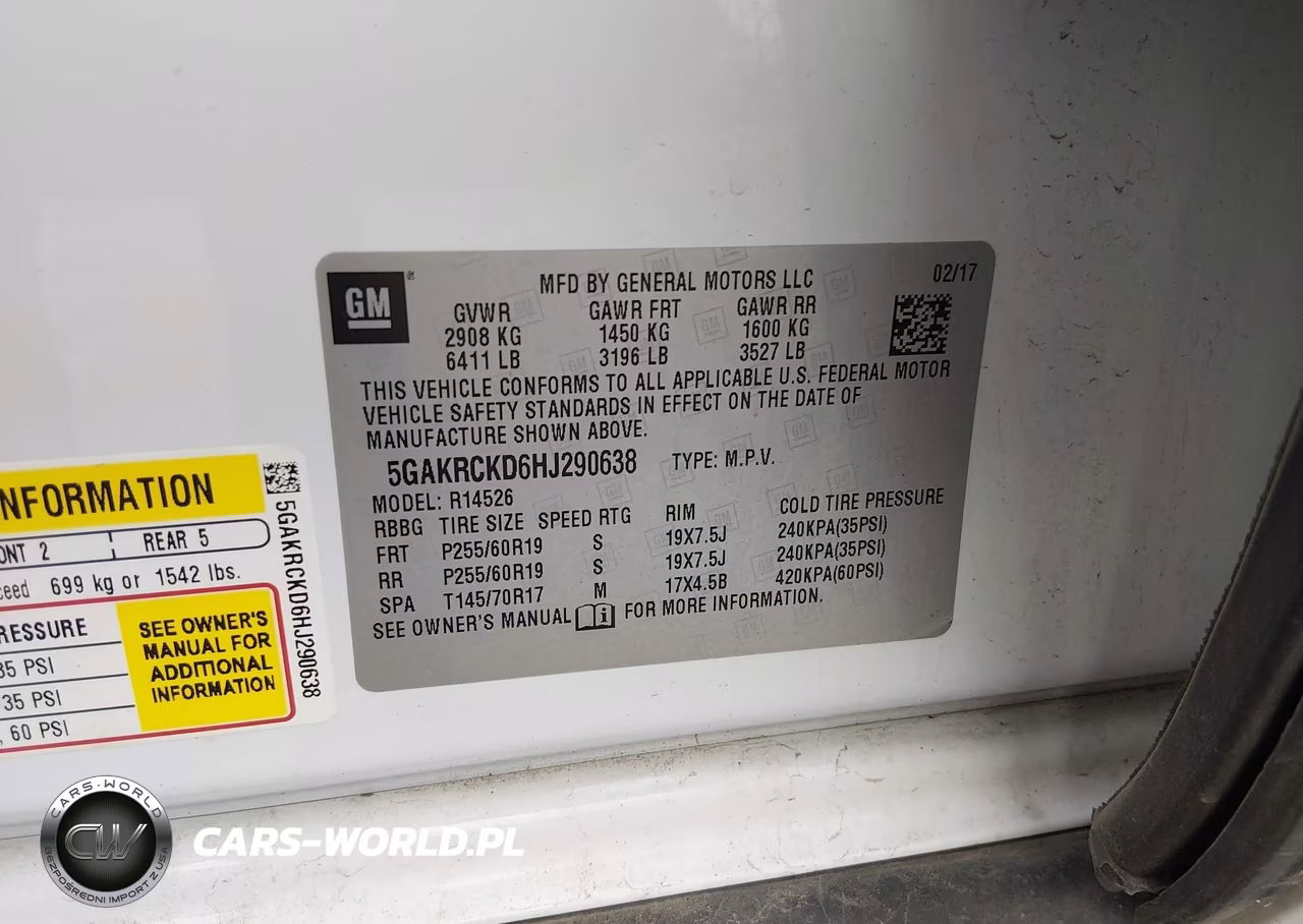 2017 Buick Enclave Premium VIN:5GAKRCKD6HJ290638 - 9