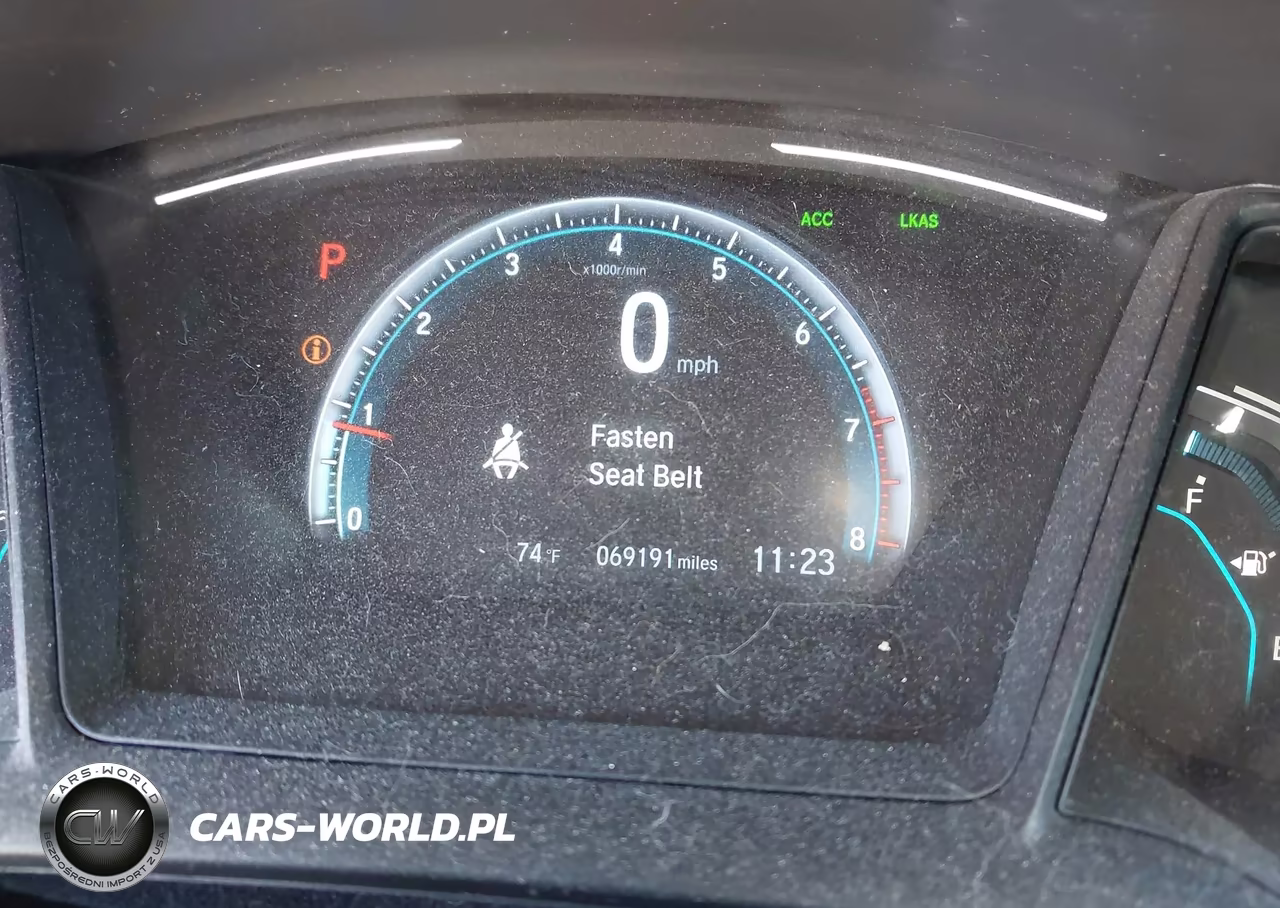 2019 Honda Civic Lx VIN:19XFC2F63KE022707 - 7