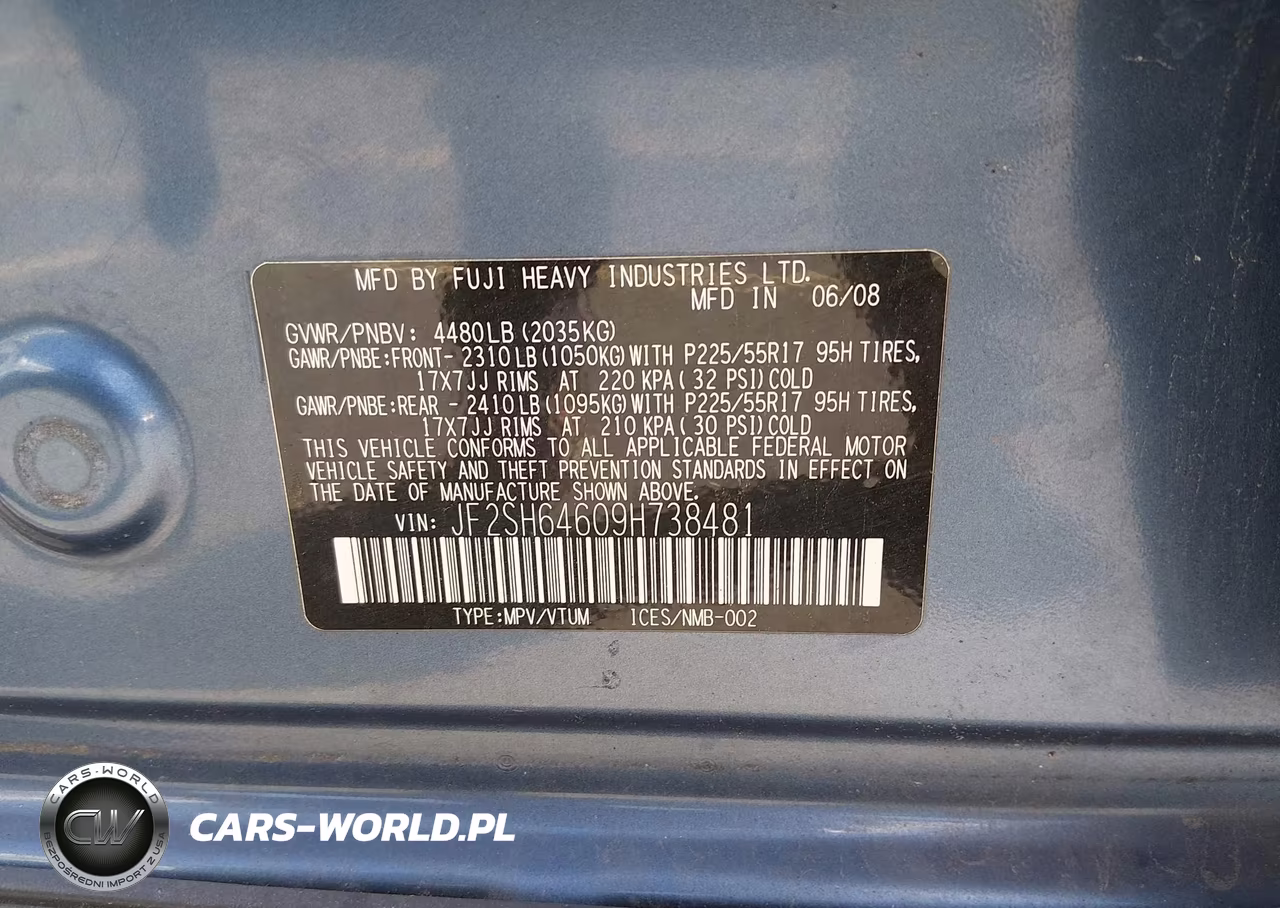 2009 Subaru Forester 2.5X Limited VIN:JF2SH64609H738481 - 9