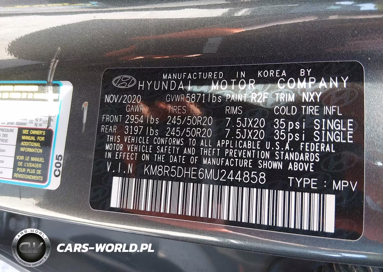 2021 Hyundai Palisade Limited VIN:KM8R5DHE6MU244858 - 9